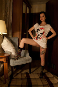 Zara D Strips To Naked In A Hotel Room - 04